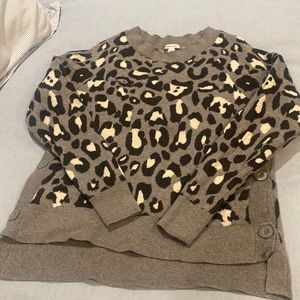 Stella & Dot leopard print sweater